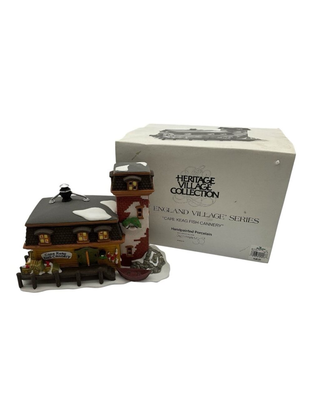 Dept 56 New England Village 1994 Cape Keag Fish Cannery Boat Dock Retired In Box